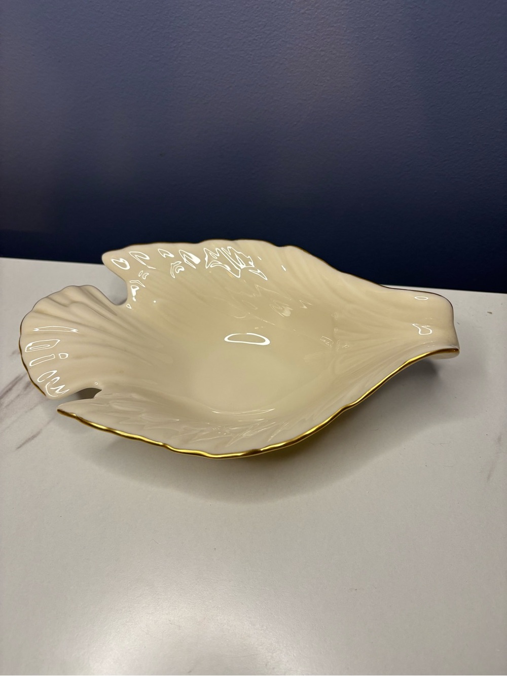 Vintage Lenox Dove Porcelain Candy Dish With 24k Gold Rim